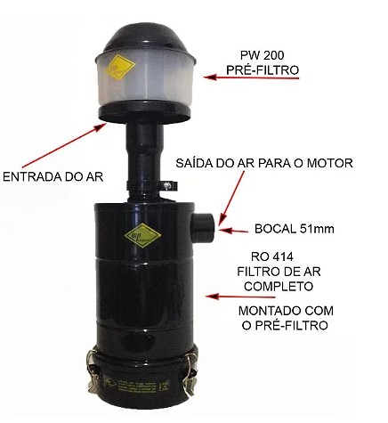FILTRO DE AR BANHO DE ÓLEO RO 414/1